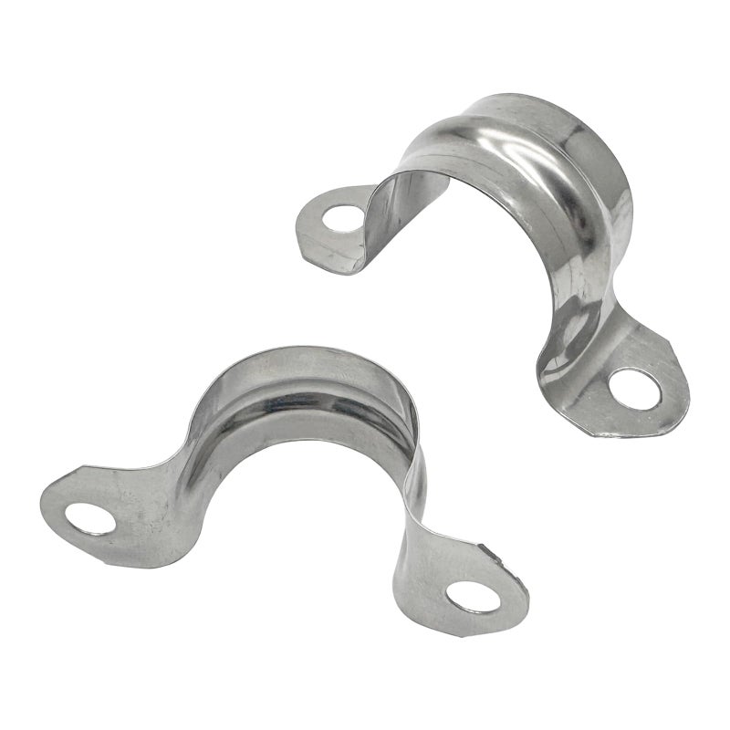 ZLYY 3/4inch Two Hole Strap U Bracket Stainless Steel Tube Strap Tension Clip Assortment Kit Heavy Duty Rigid Pipe Strap Clamp For The Inner Diameter of Water Pipe is 3/4inch 20Pcs (25mm) - Image 5